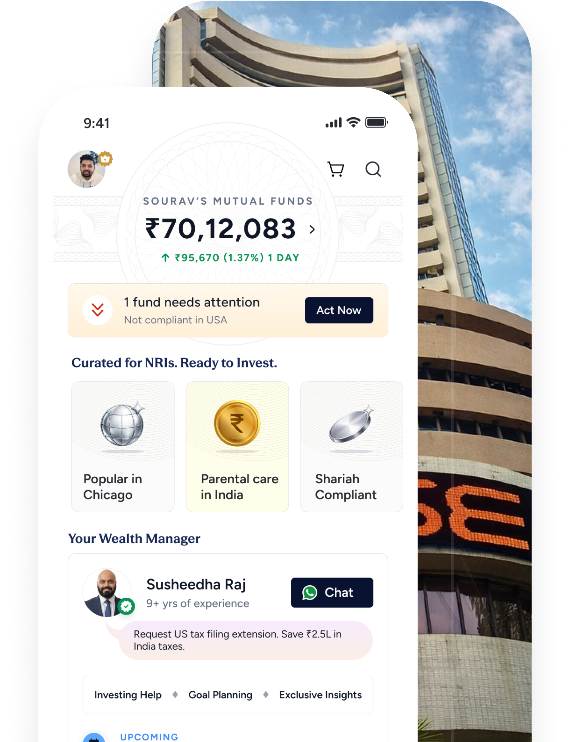 SBNRI Invest Screen