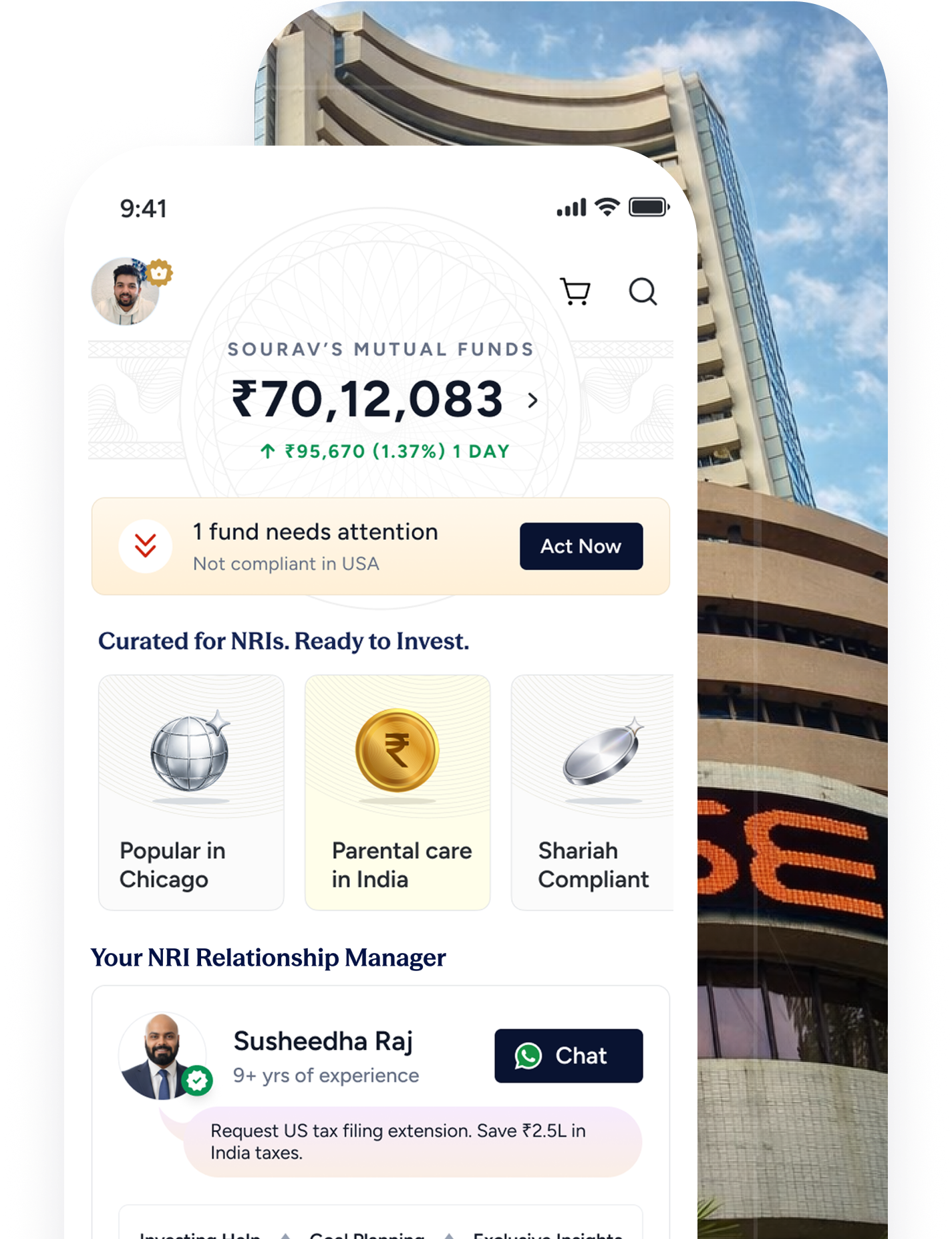 SBNRI Invest Screen